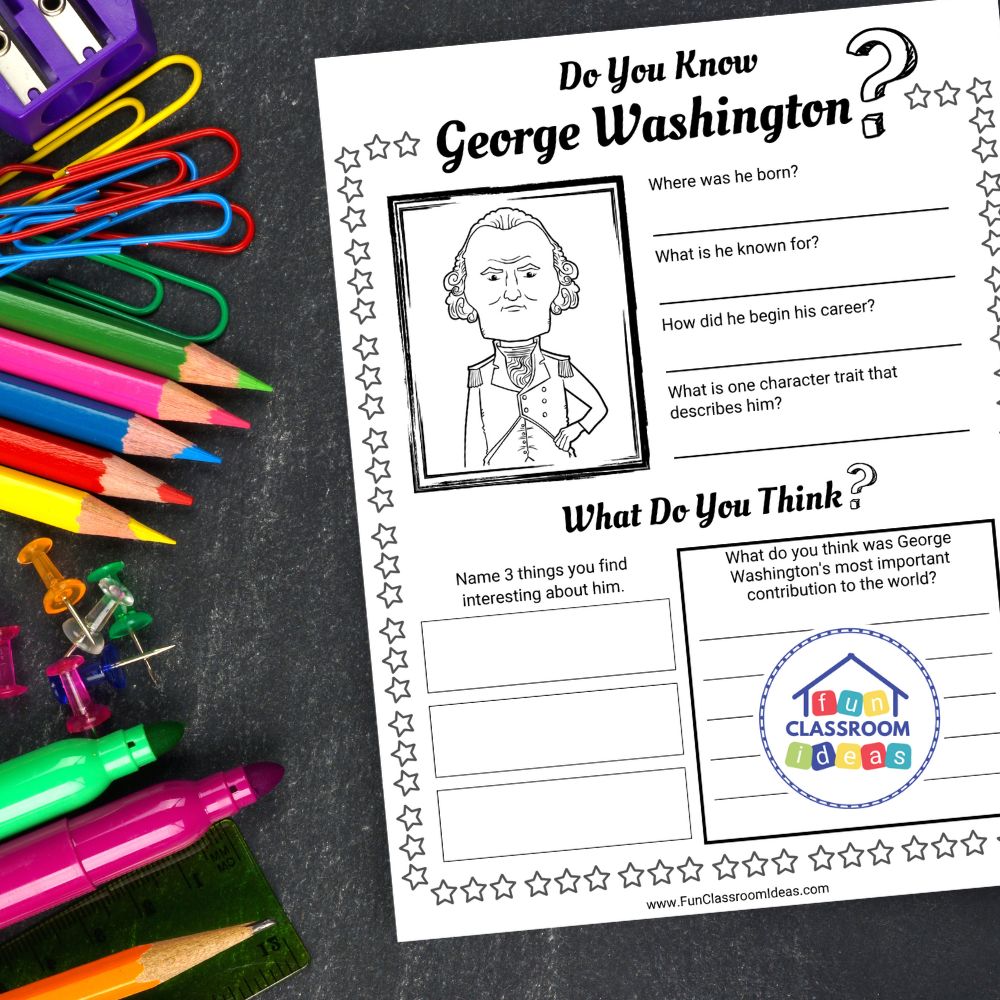 George Washington worksheets pdf