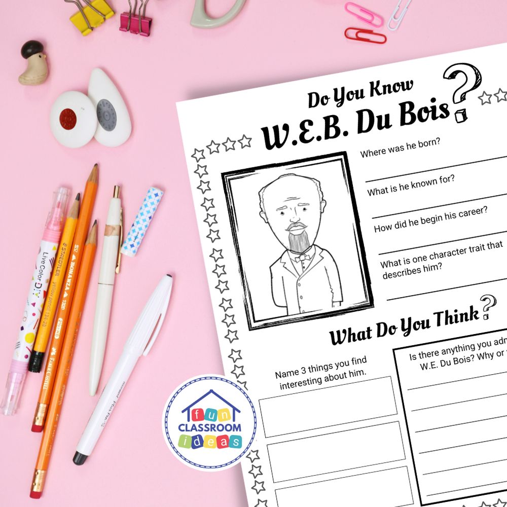 W.E.B. Du Bois worksheets lesson