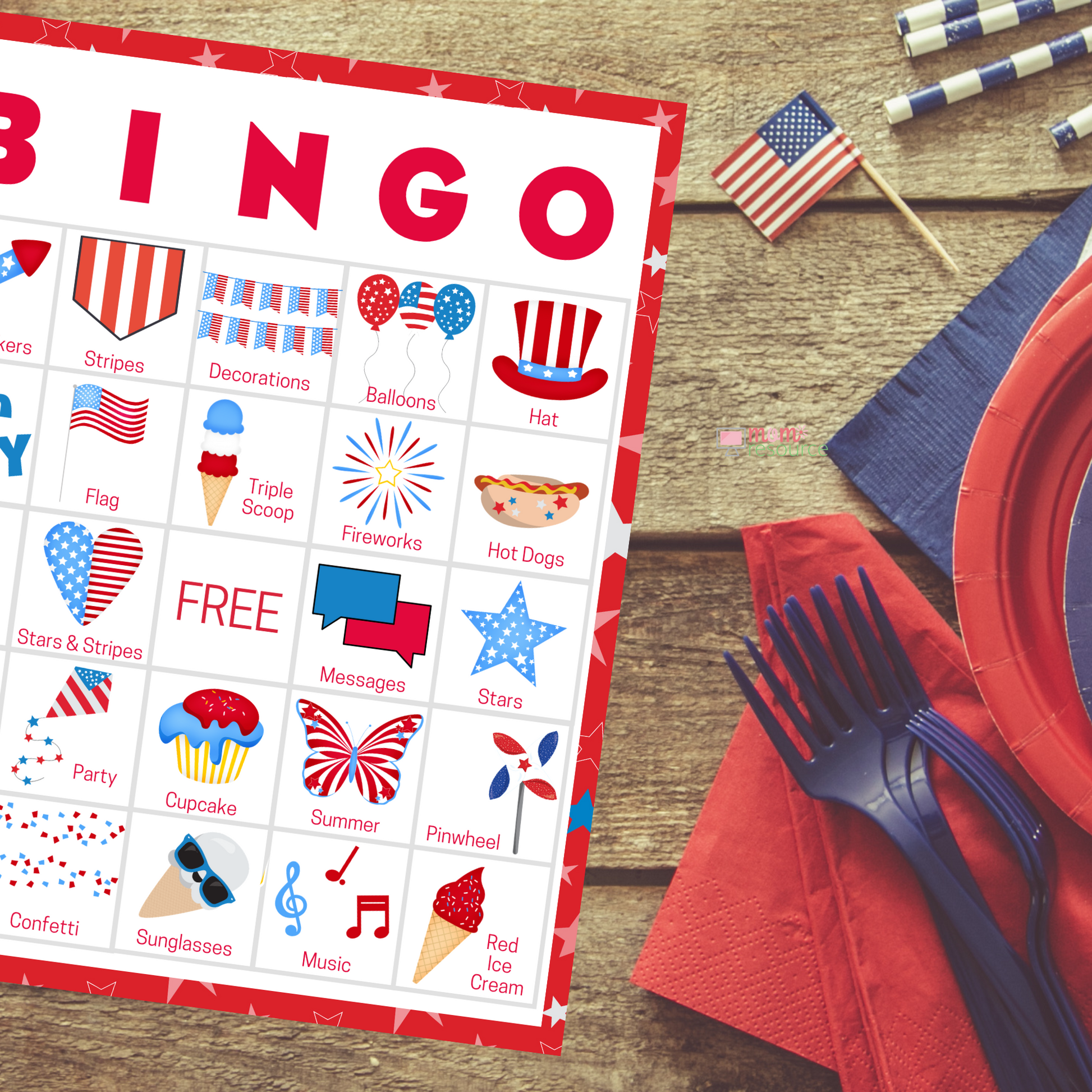 4th July Bingo Game 