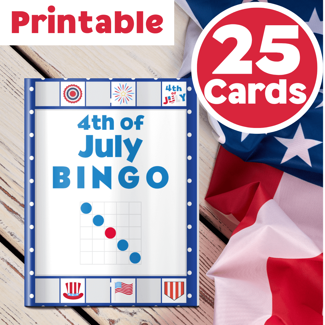 4th of july bingo game 25 cards