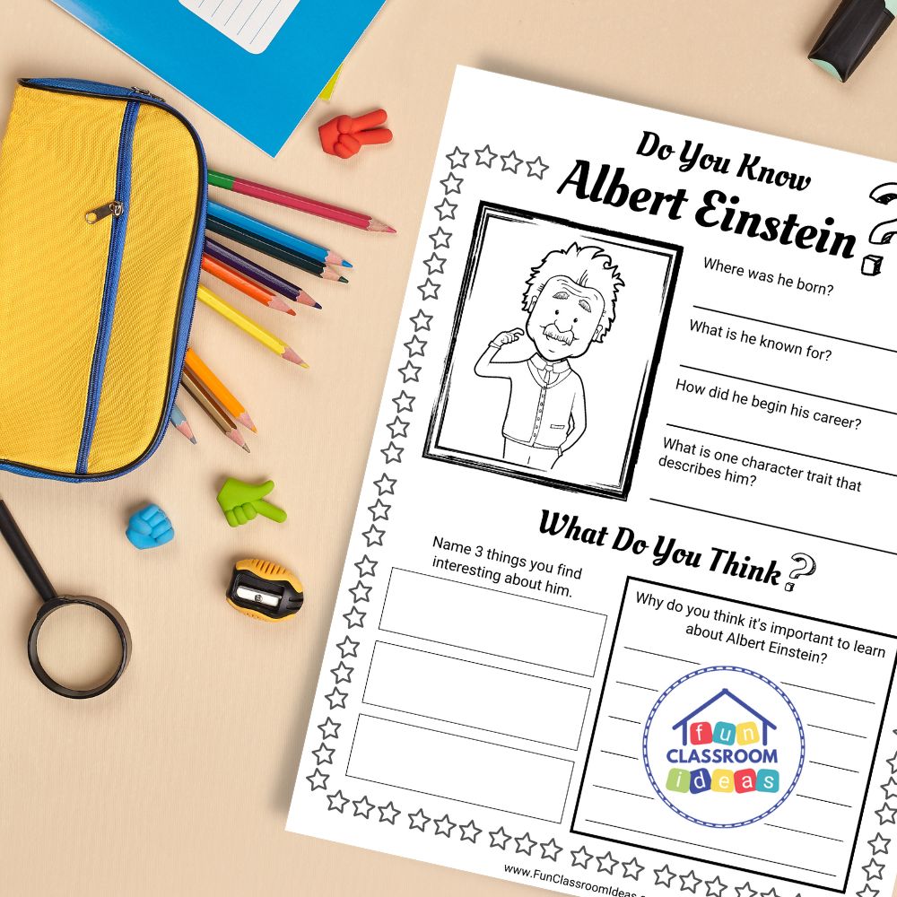 Albert Einstein handout free