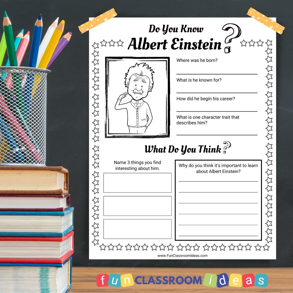 Albert Einstein worksheets