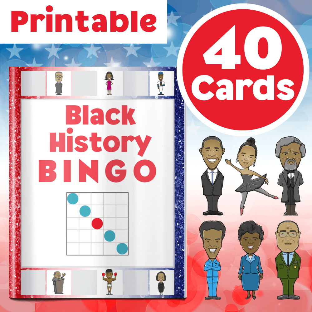 Black History bingo game cards