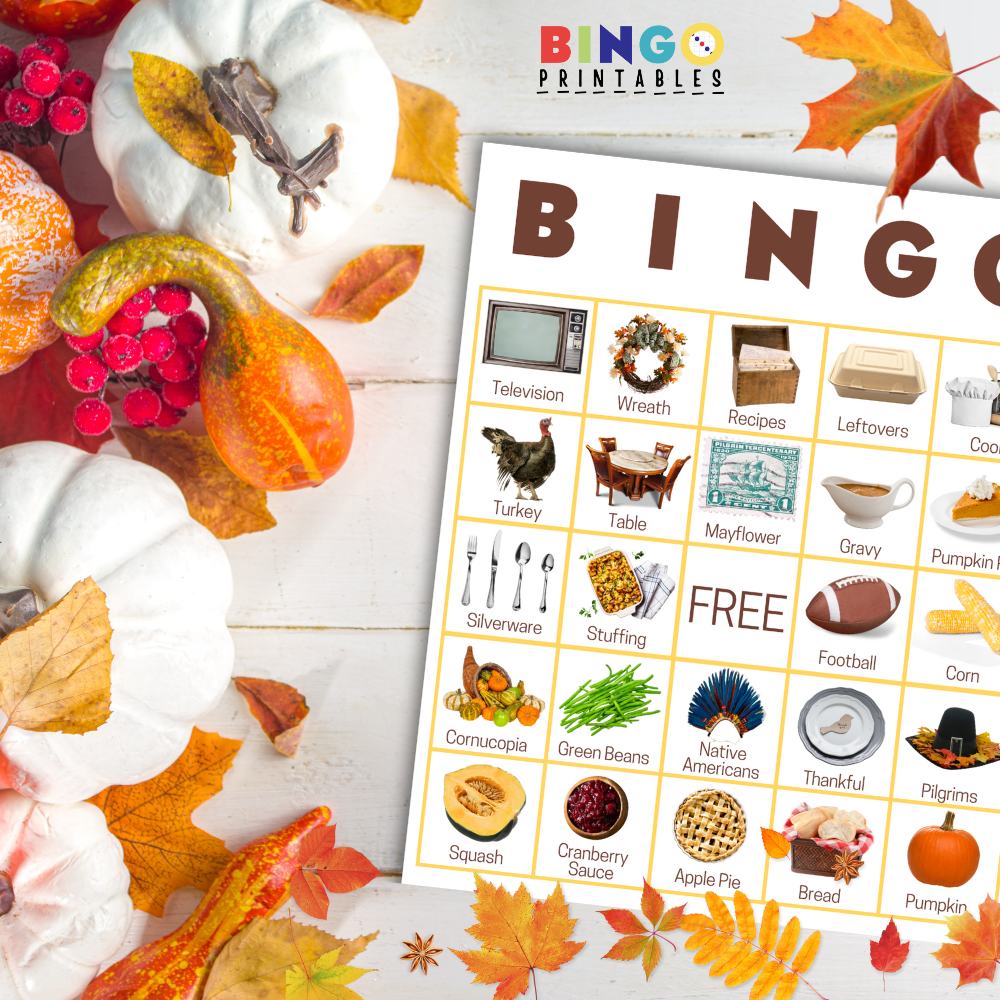 Thanksgiving Bingo For Adults Printable PDF 🦃