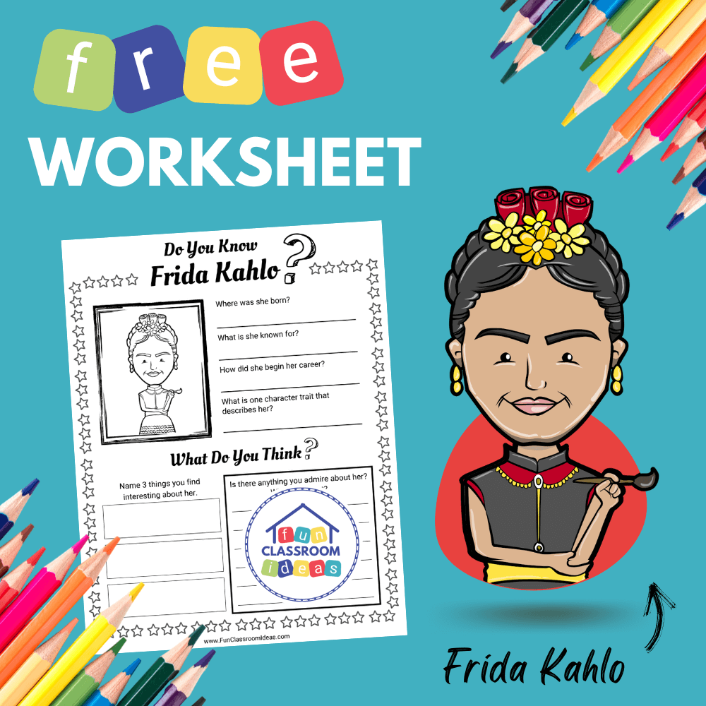 Free Frida Kahlo Worksheet