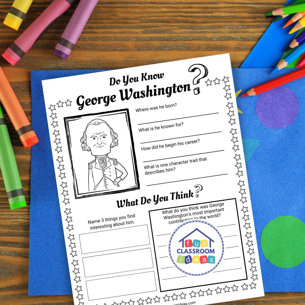 George Washington coloring worksheet