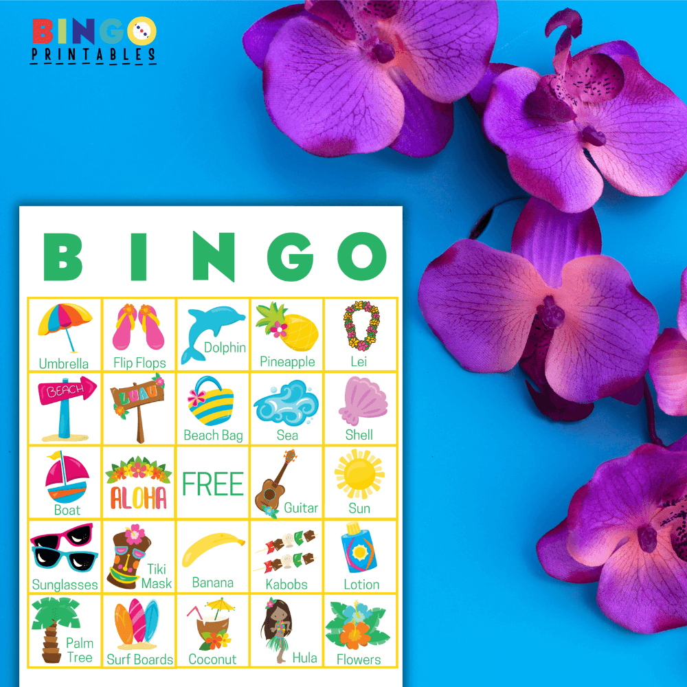 Hawaiian Luau Bingo 🌸