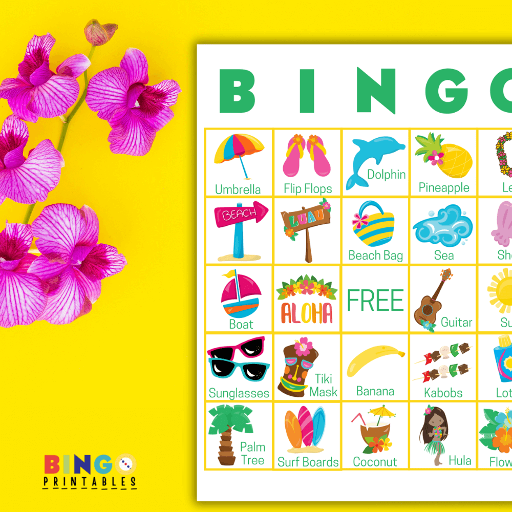 Hawaiian Luau Bingo 🌸