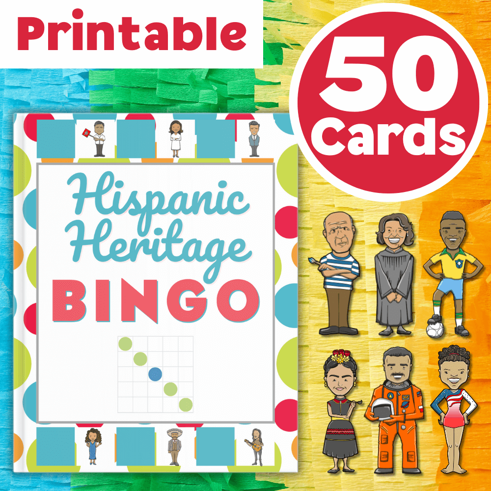 Hispanic Heritage Bingo - 50 Game Cards 🏵