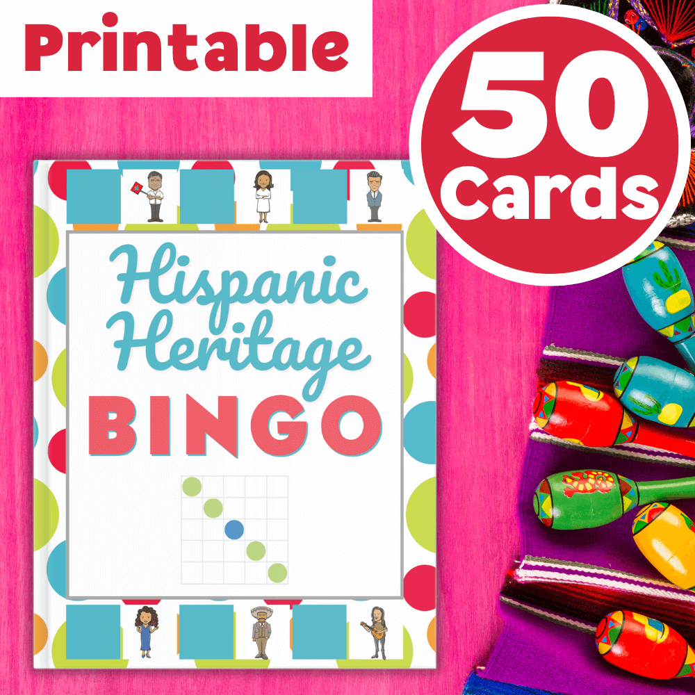 Hispanic heritage activity for kids bingo