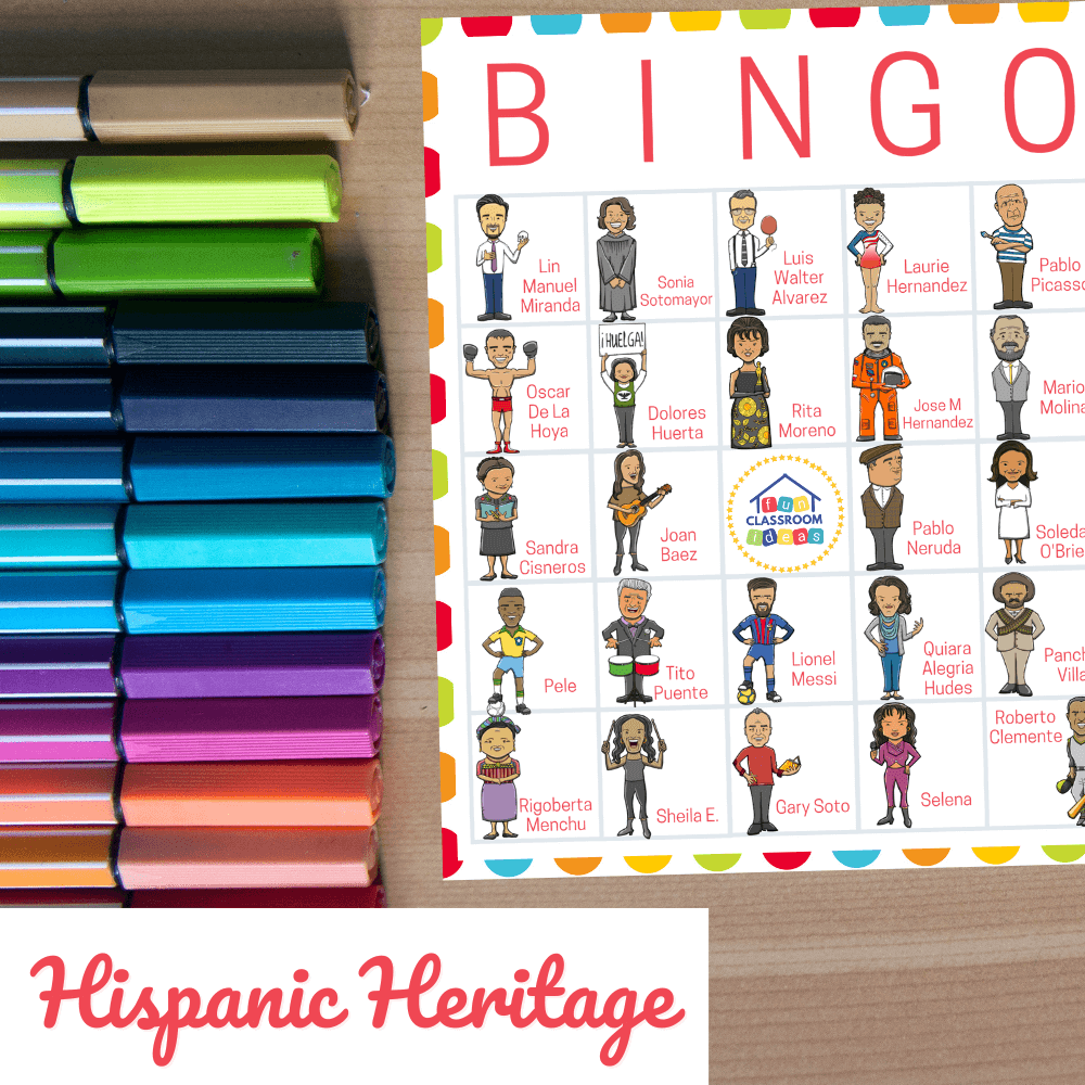 Hispanic heritage bingo game