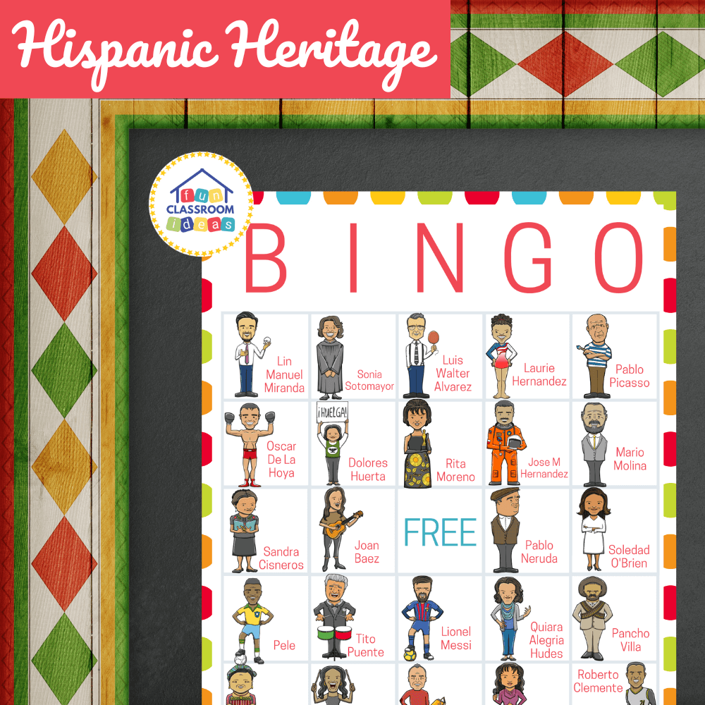 Hispanic heritage bingo game printable