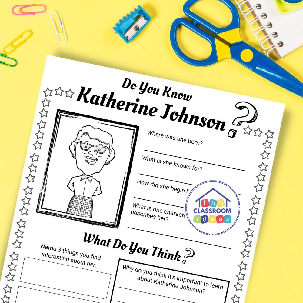 Katherine Johnson coloring page