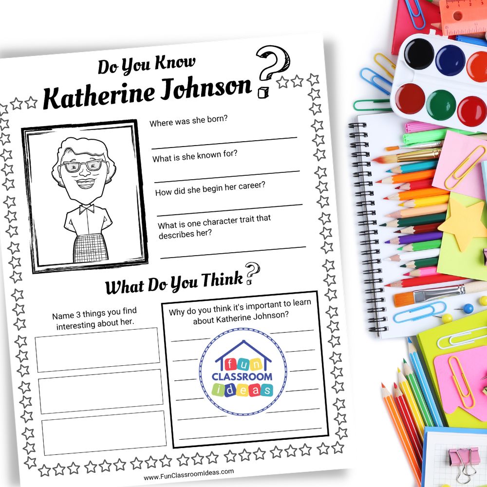 Katherine Johnson worksheet