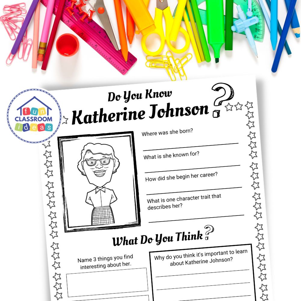 Katherine Johnson worksheet biography