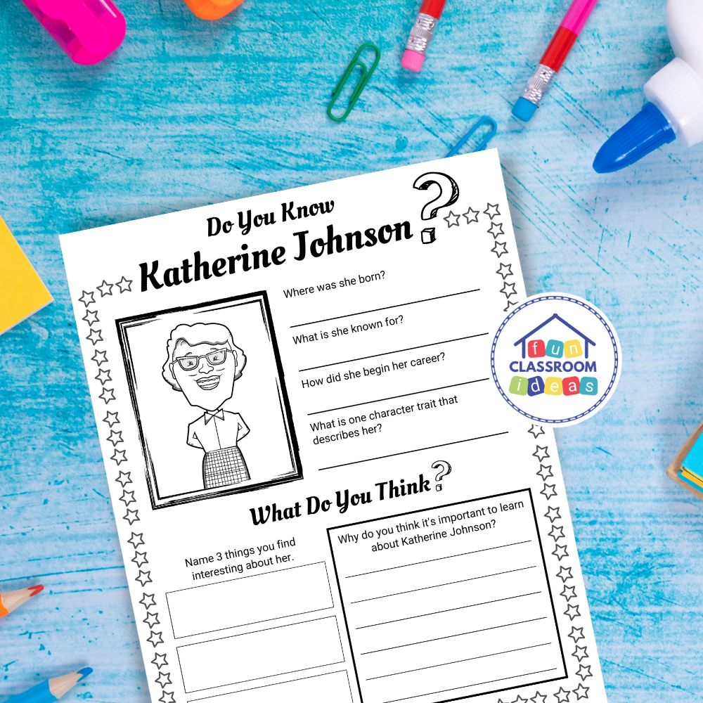 Katherine Johnson worksheet free