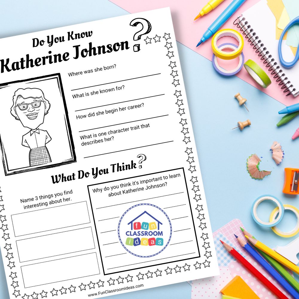 Katherine Johnson worksheet pdf