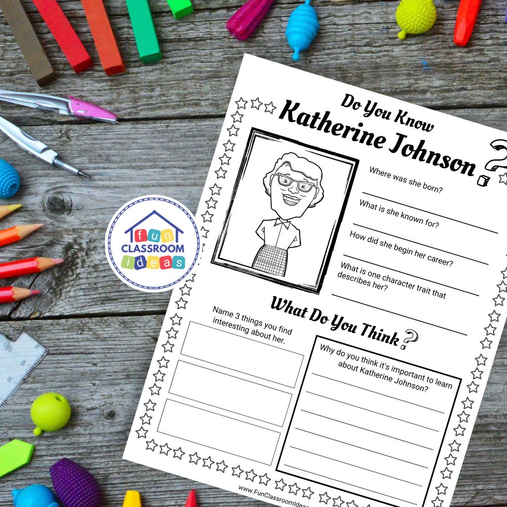 Katherine Johnson worksheets interactive worksheet