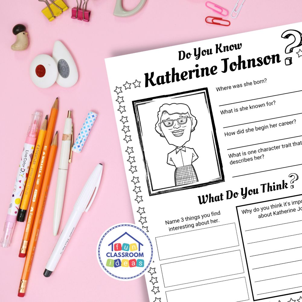 Katherine Johnson worksheets lesson