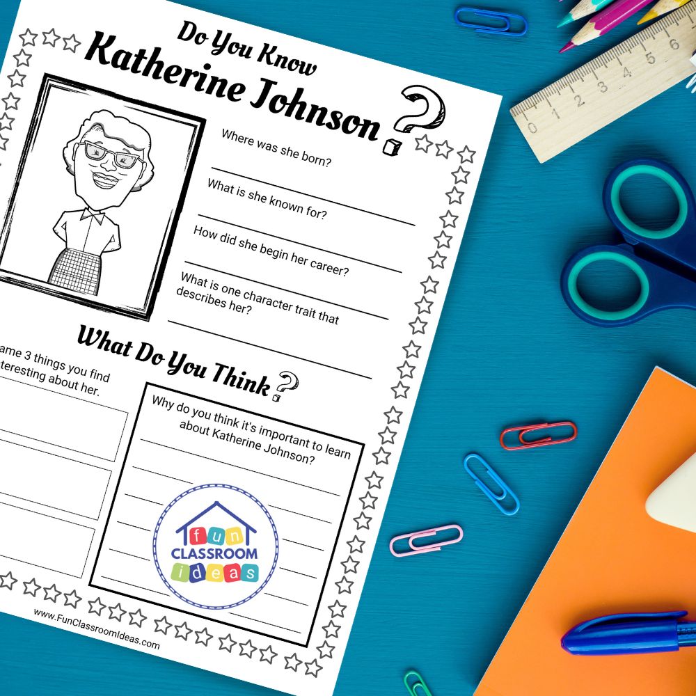 Katherine Johnson worksheets printable