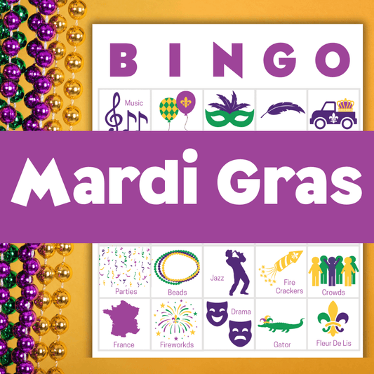 Mardi Gras bingo game ideas
