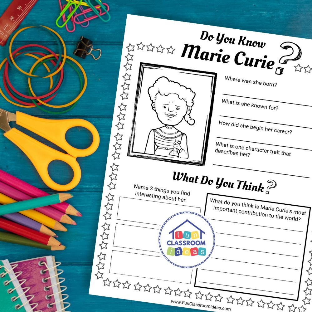 Marie Curie free handout