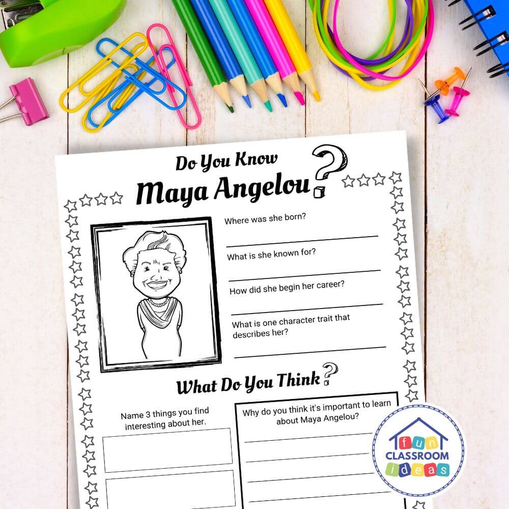 Maya Angelou handout