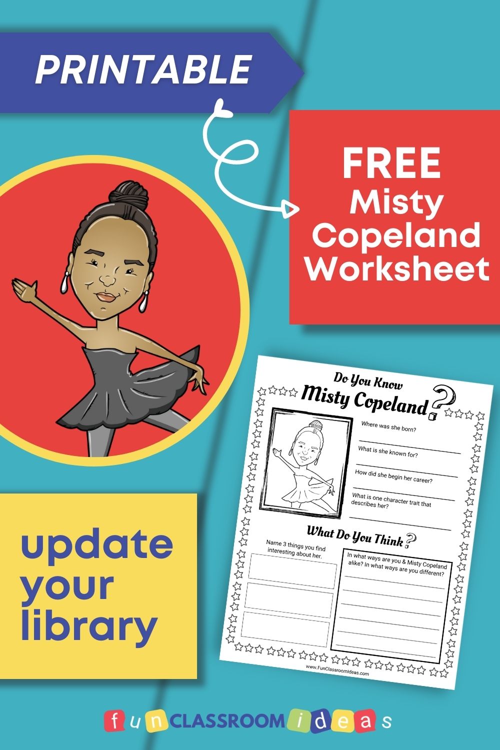 Misty Copeland printable worksheet