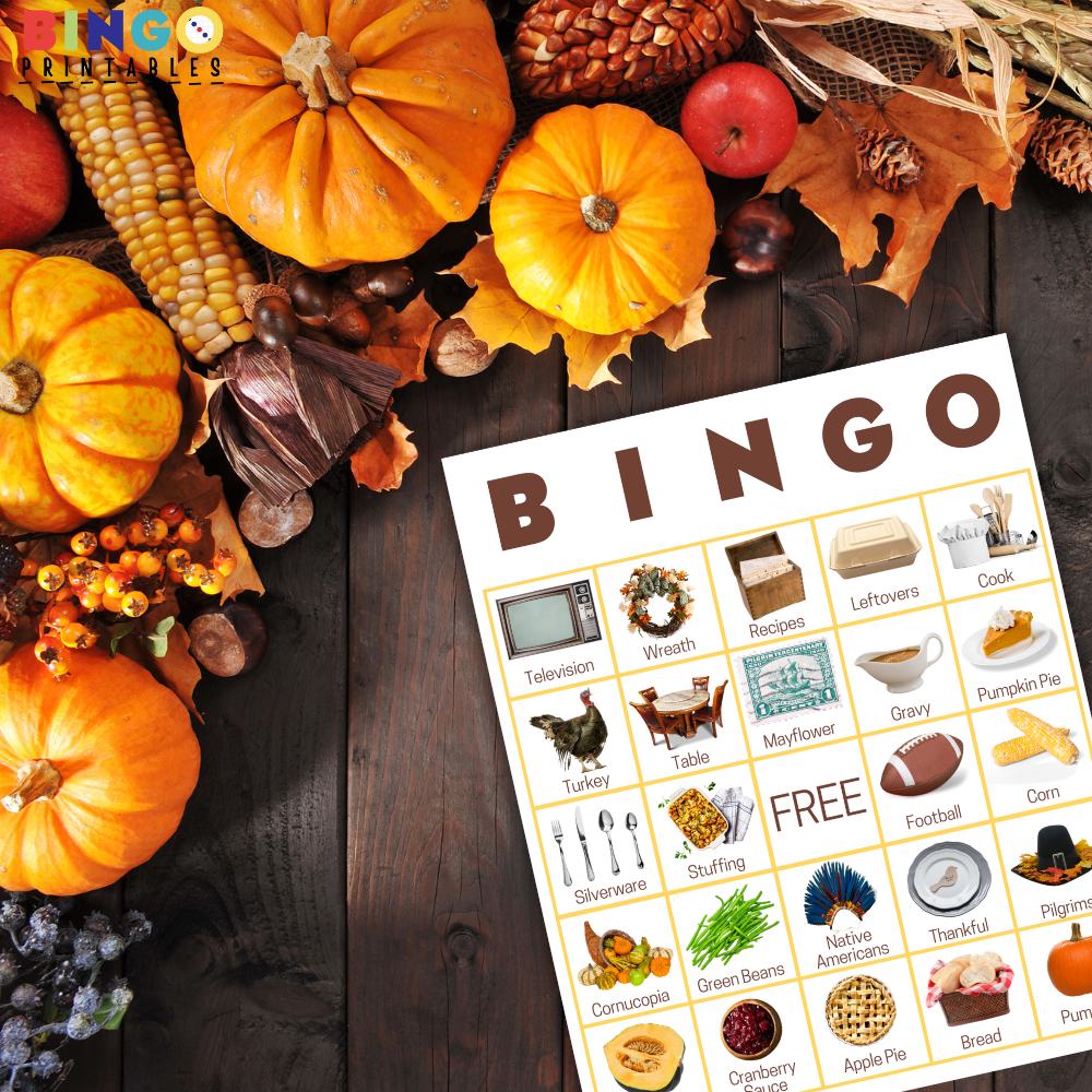 Thanksgiving Bingo For Adults Printable PDF 🦃