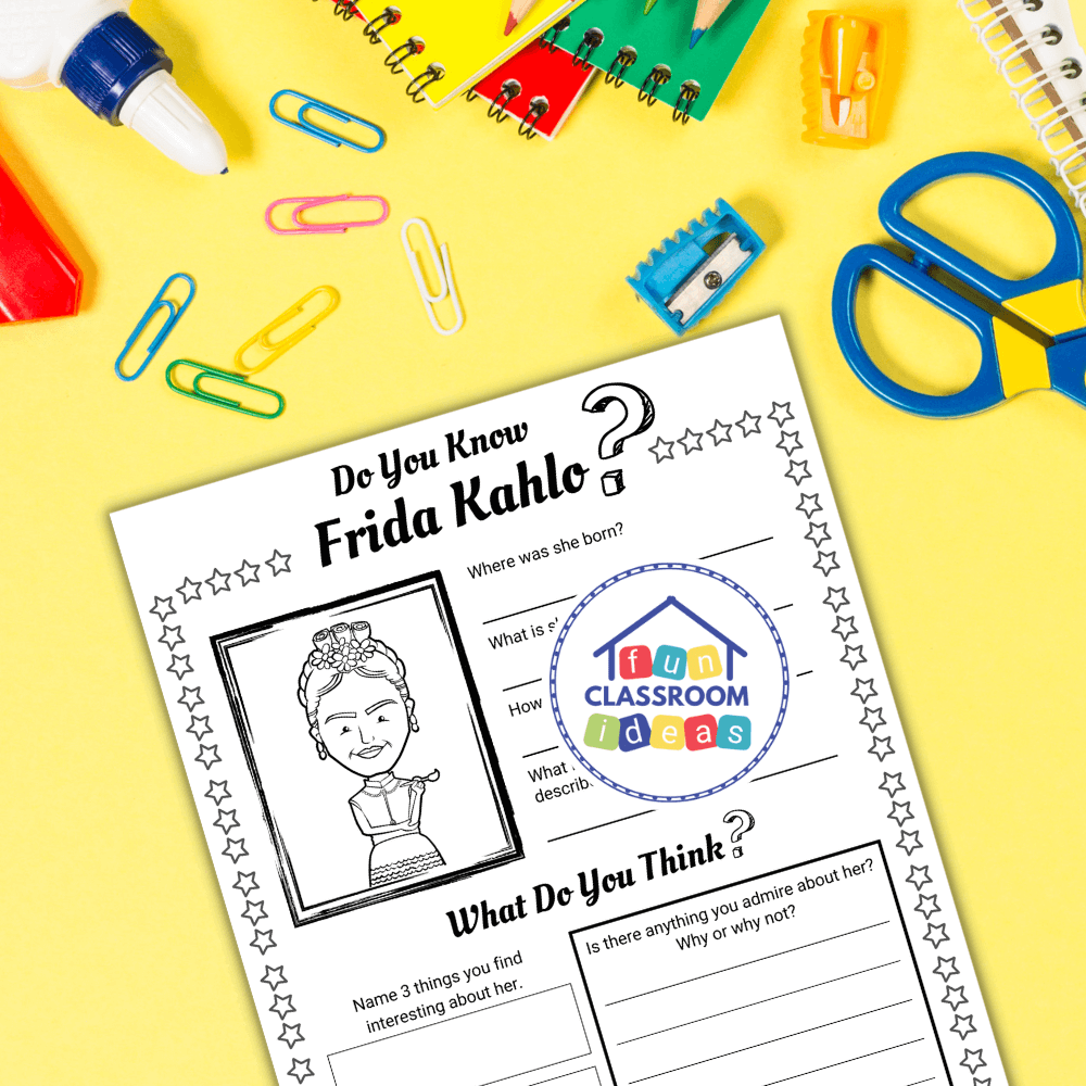 Printable Frida Kahlo worksheet