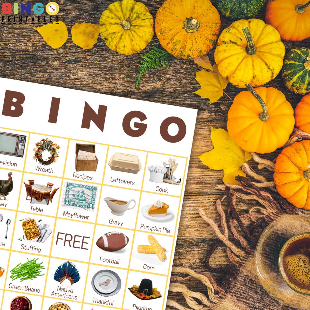 Thanksgiving Bingo For Adults Printable PDF 🦃