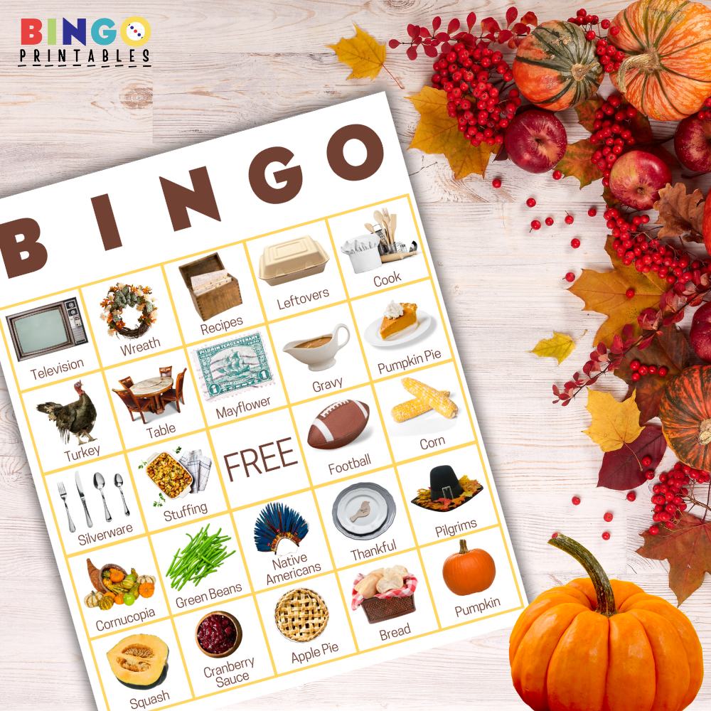 Thanksgiving Bingo For Adults Printable PDF 🦃