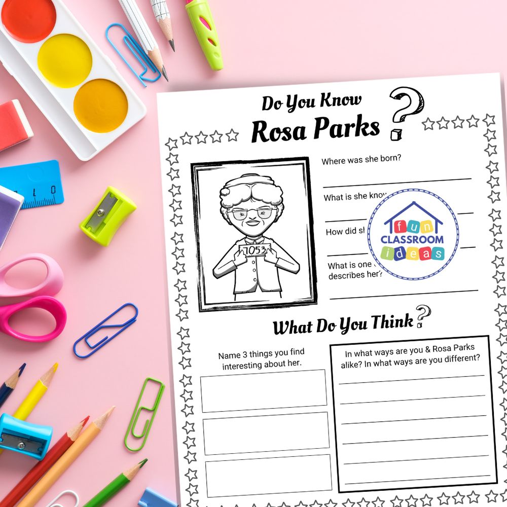 Rosa Parks worksheet biography