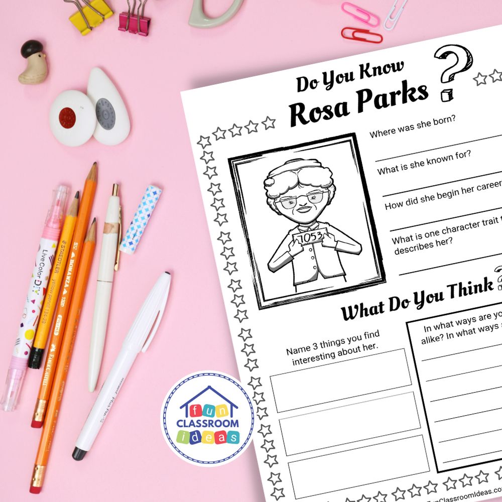 Rosa Parks worksheets lesson