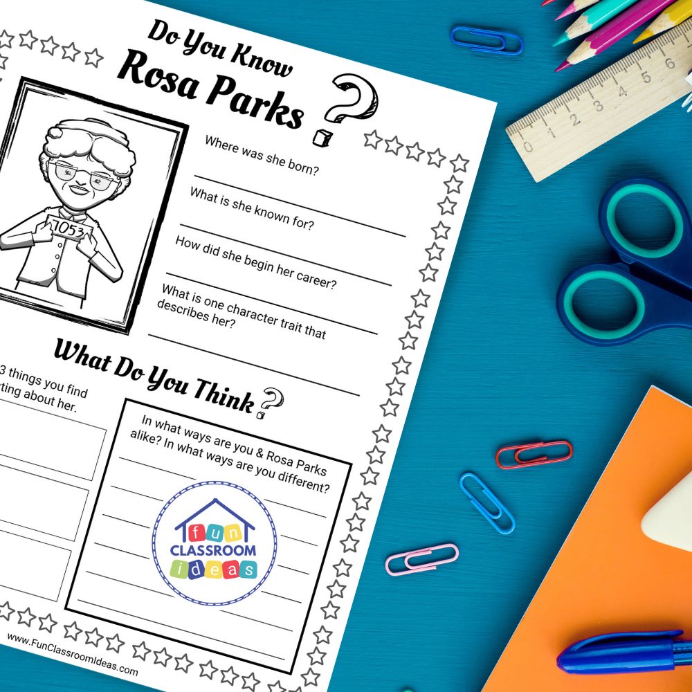 Rosa Parks worksheets printable