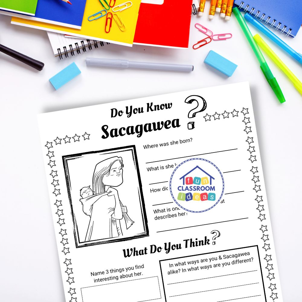 Sacagawea worksheet elementary