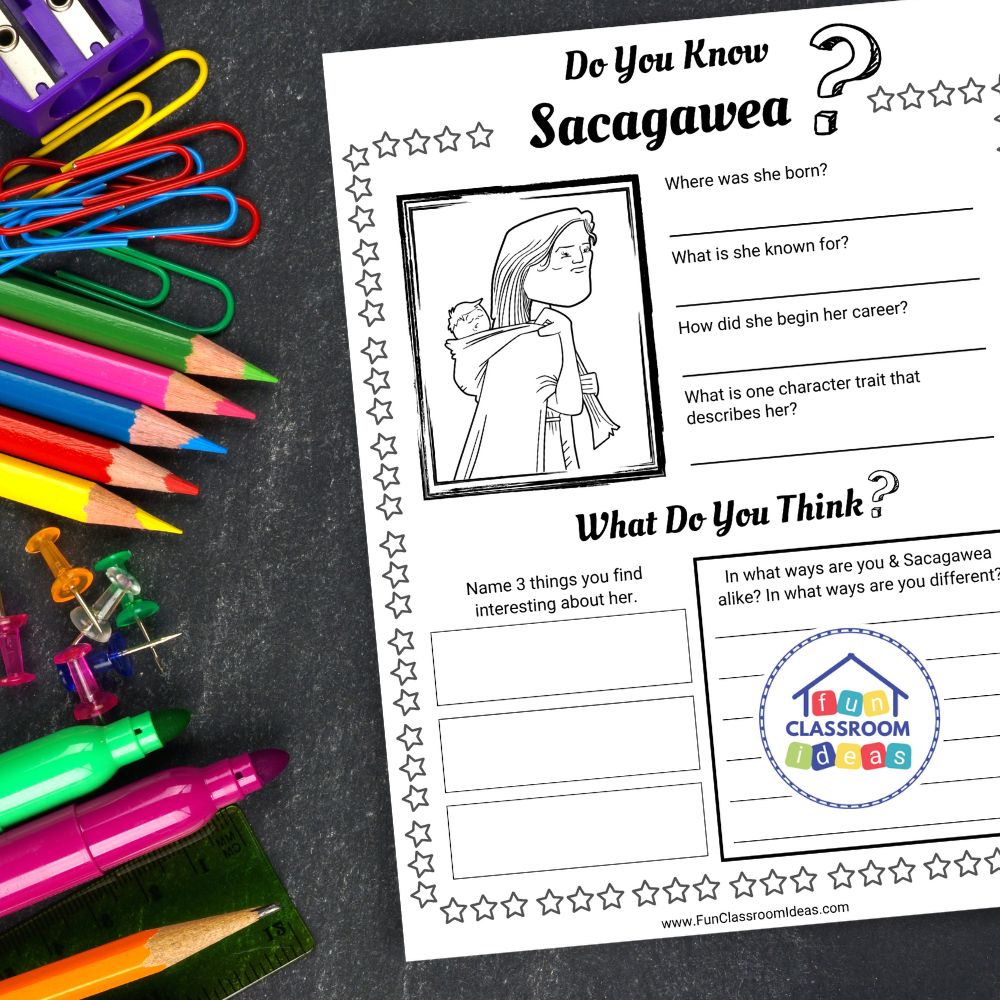 Sacagawea worksheets pdf