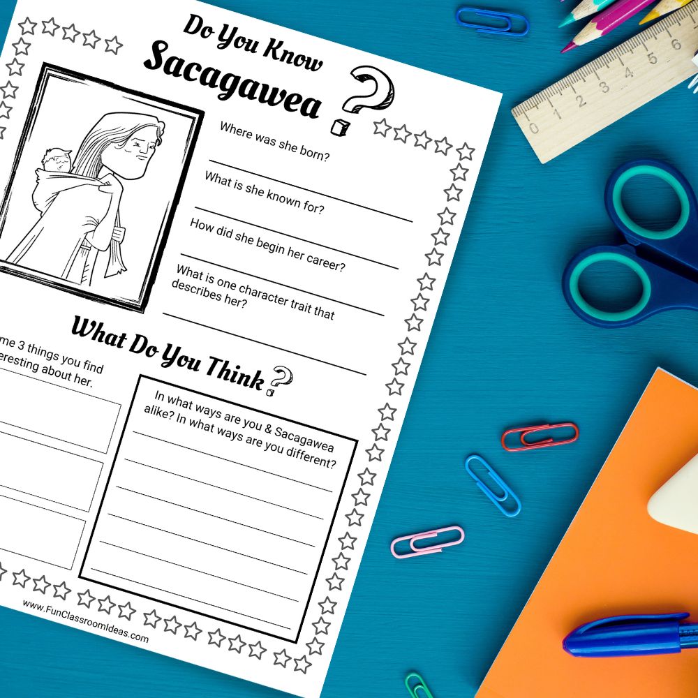 Sacagawea worksheets printable