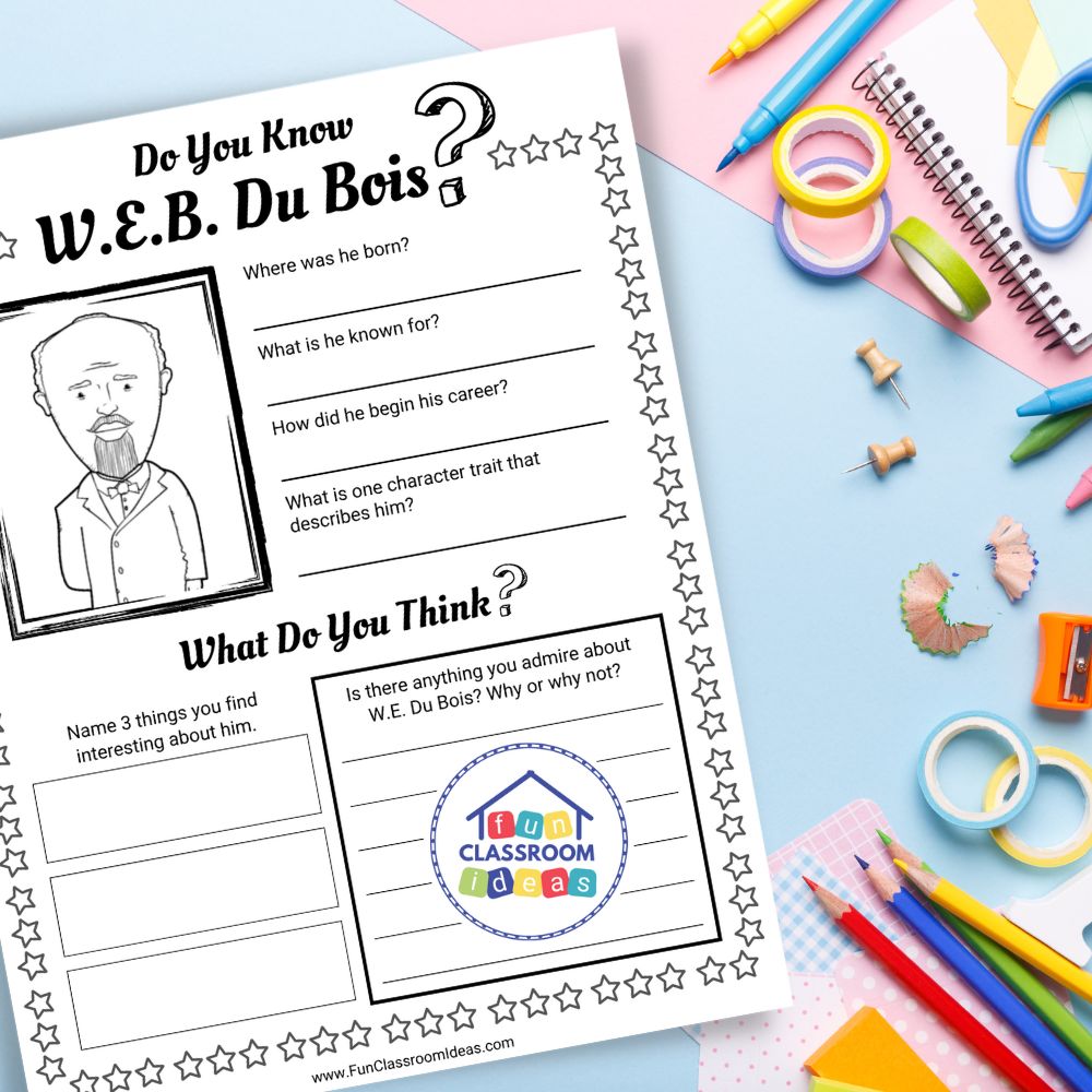 W.E.B. Du Bois worksheet pdf