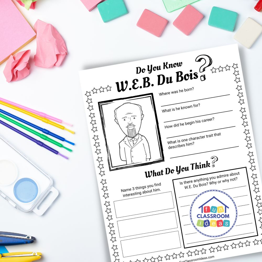 W.E.B. Du Bois worksheets biography