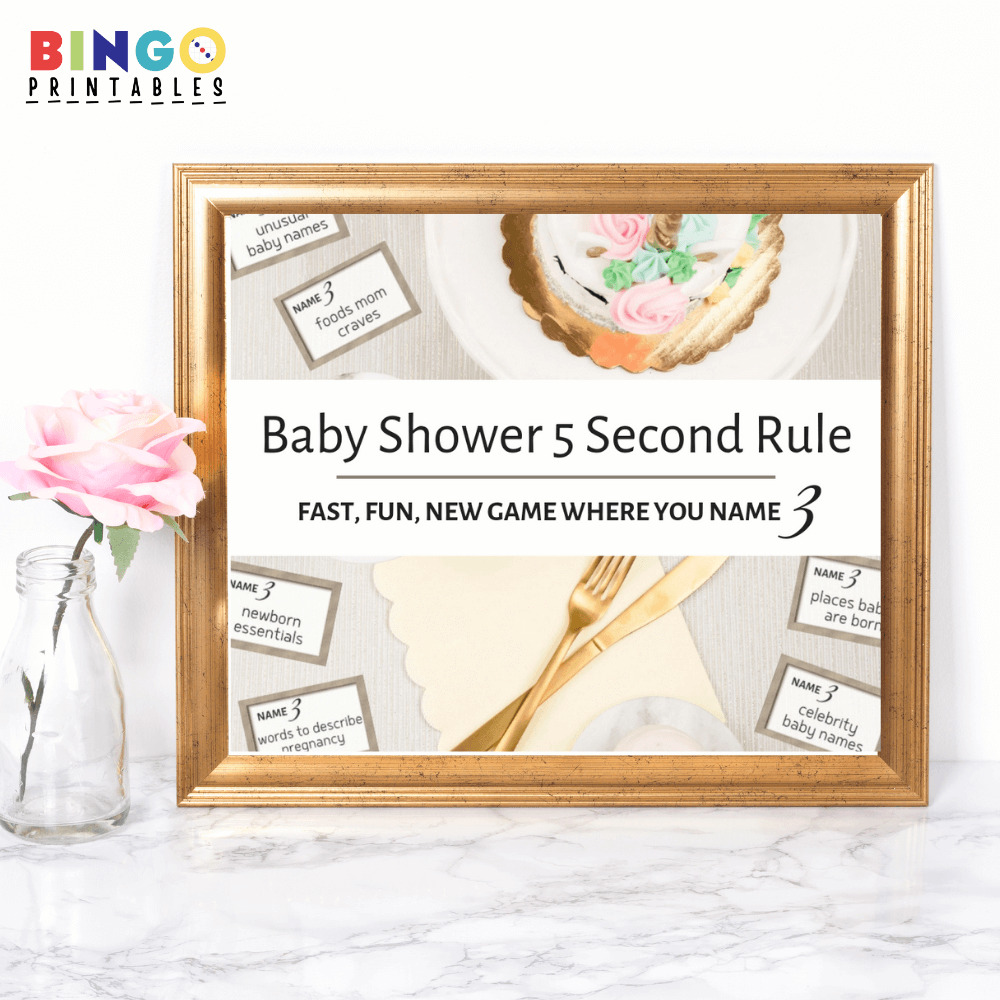 baby shower 5 seconds rule printable game