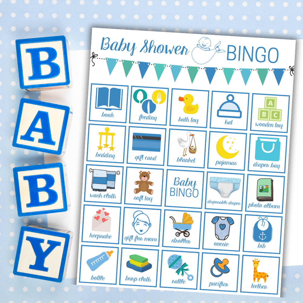 baby shower bingo printable baby boy