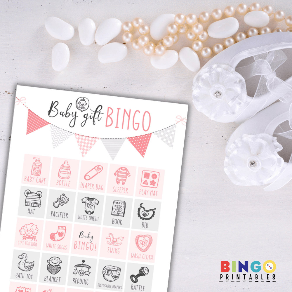 baby shower bingo printable baby girl