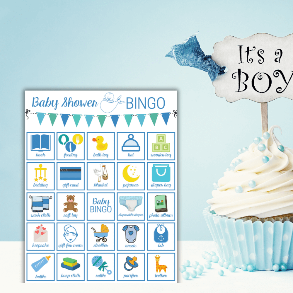 baby shower bingo printable boy