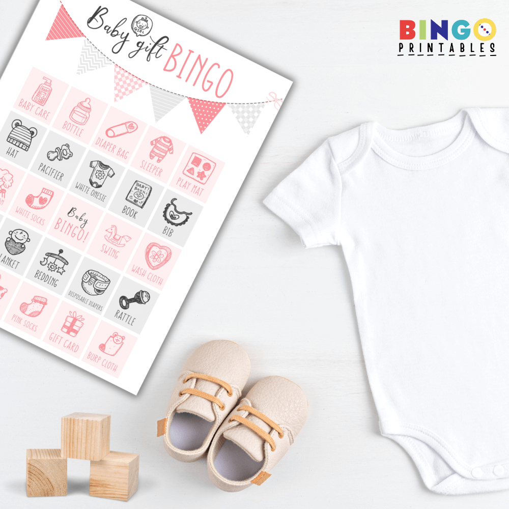 girl baby shower bingo printable popular game