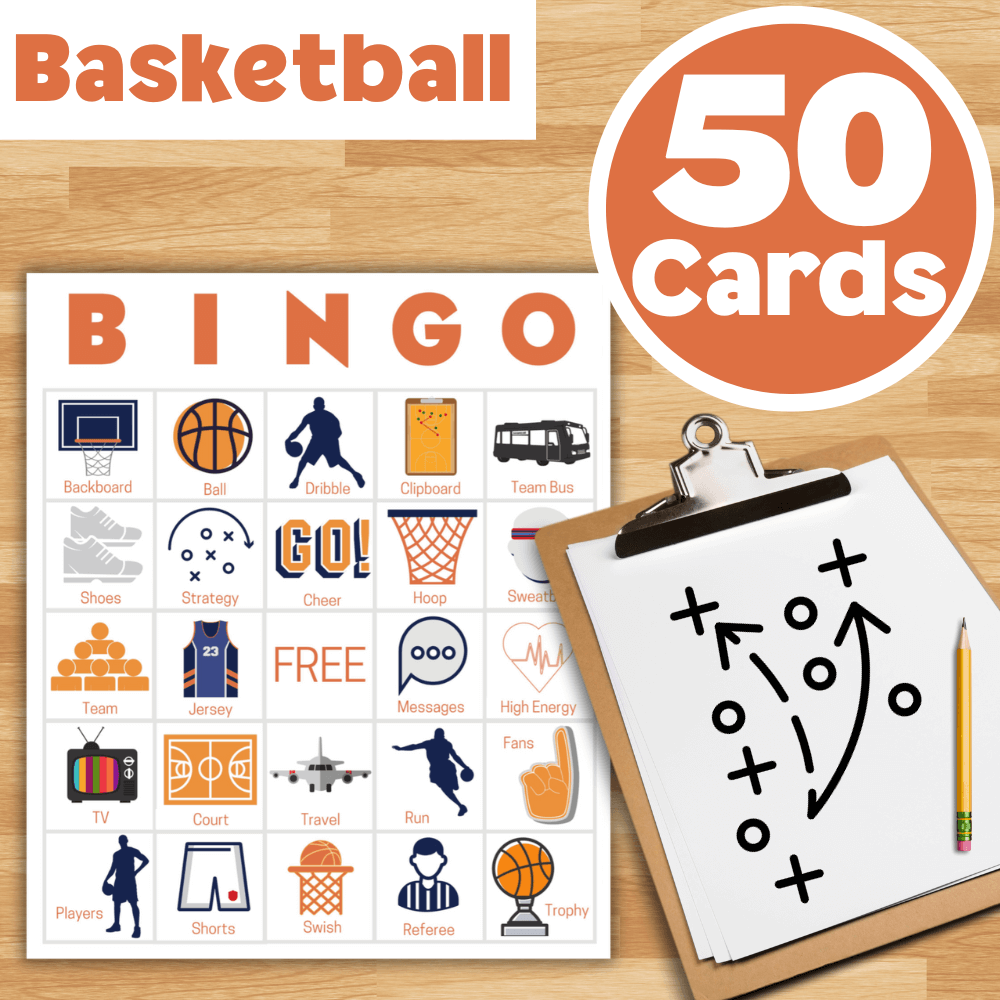 basketball bingo printable game cards