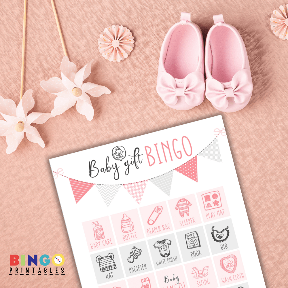 best fun girl baby shower bingo printable