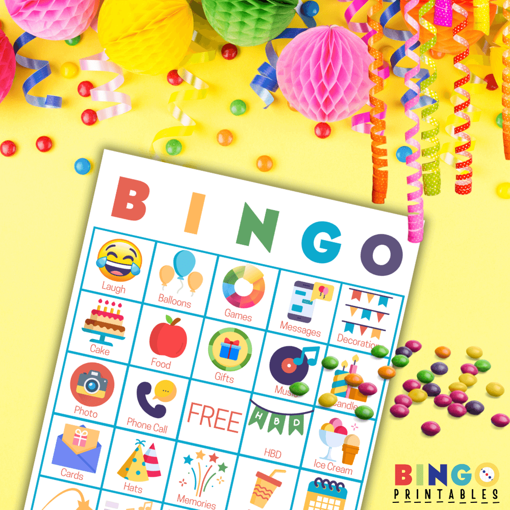 birthday bingo game cards