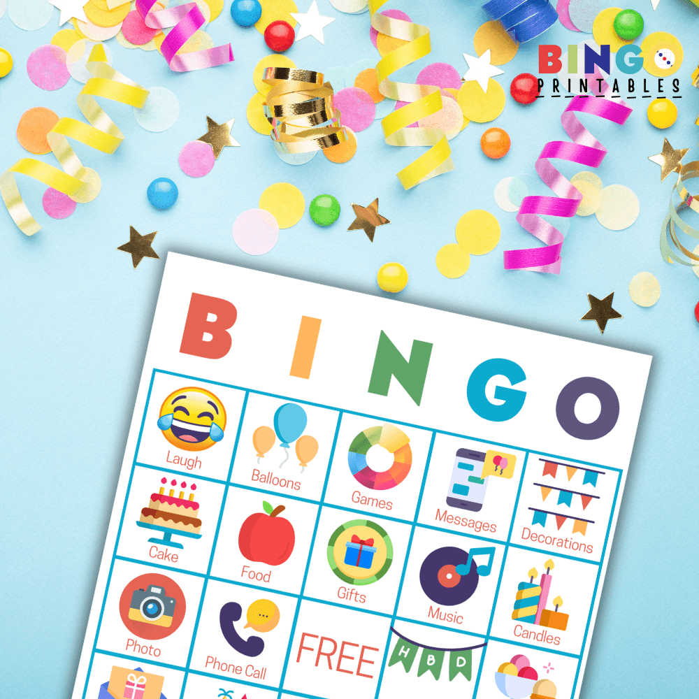 birthday themed bingo ideas