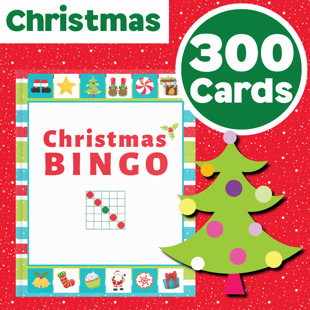 Christmas Bingo Cards 🎄 300 Printable Unique Game Cards – Bingo Printables